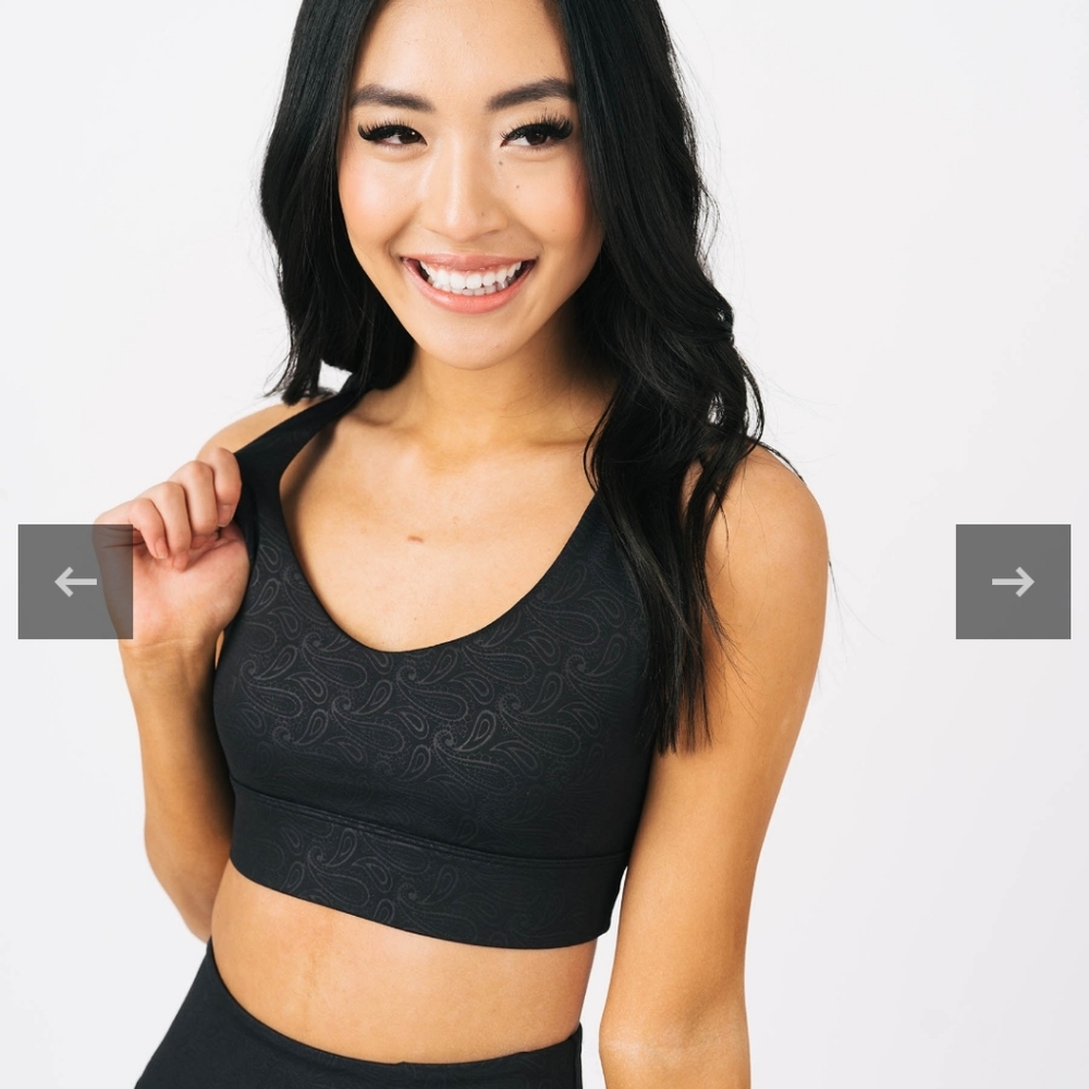 Black paisley strappy Zyia bra